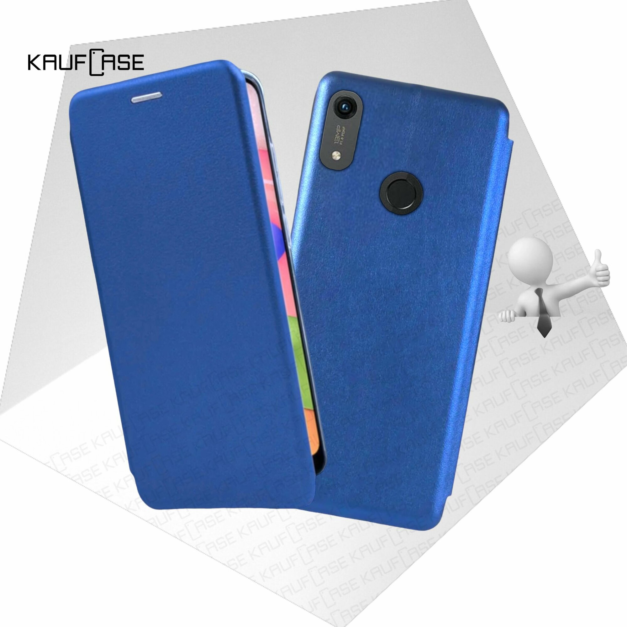 Чехол книжка KaufCase для телефона Huawei Honor 8A /8A Prime /8A Pro/ Y6 2019/ Y6s (6.09"), синий. Трансфомер