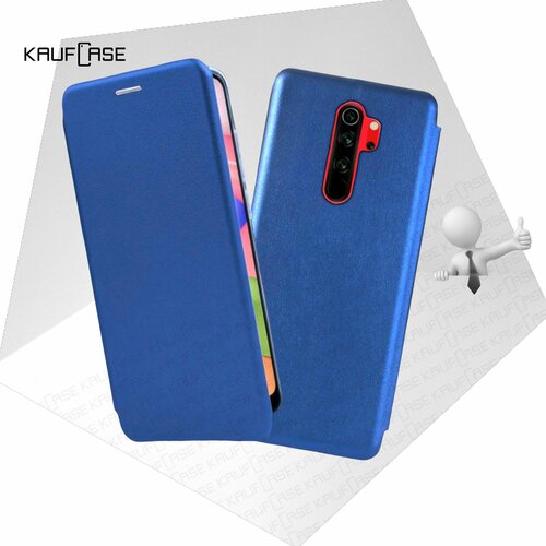 Чехол книжка KaufCase для телефона Xiaomi Redmi Note 8 Pro (6.53), синий. Трансфомер чехол книжка kaufcase для телефона xiaomi redmi note 9 6 53 синий трансфомер
