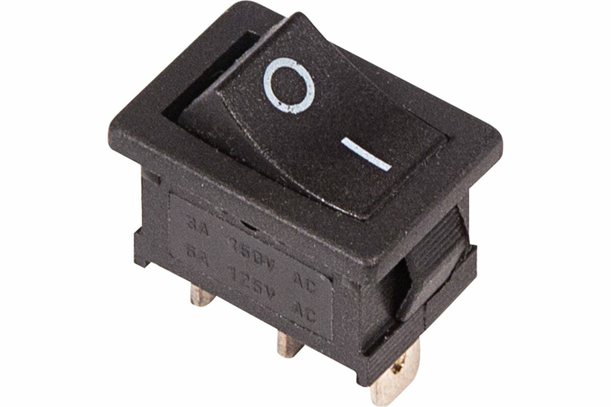 Rexant Выключатель клавишный 250В 6А (3с) ON-ON черн. Mini (RWB-202; SC-768) Rexant 36-2130