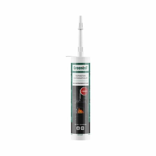 герметик greenest fire sealant 1500°с силикатный высокотемпературный для печей и каминов 280 мл 3 шт Герметик силикатный для печей и каминов GREENesT Fire Sealant +1500˚