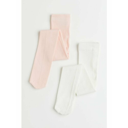 Колготки H&M, 2 шт., размер 134/140, розовый, белый
