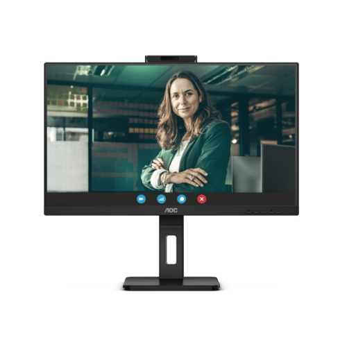 AOC Монитор LCD 238 169 1920х1080FHD IPS nonGLARE 75 Hz 300 cdm2 H178V178 10001 50М1 167M 4ms HDMI DP USB-C USB-Hub Height adj Pivot Tilt Swivel Speakers Camera 3Y Black 3468800₽