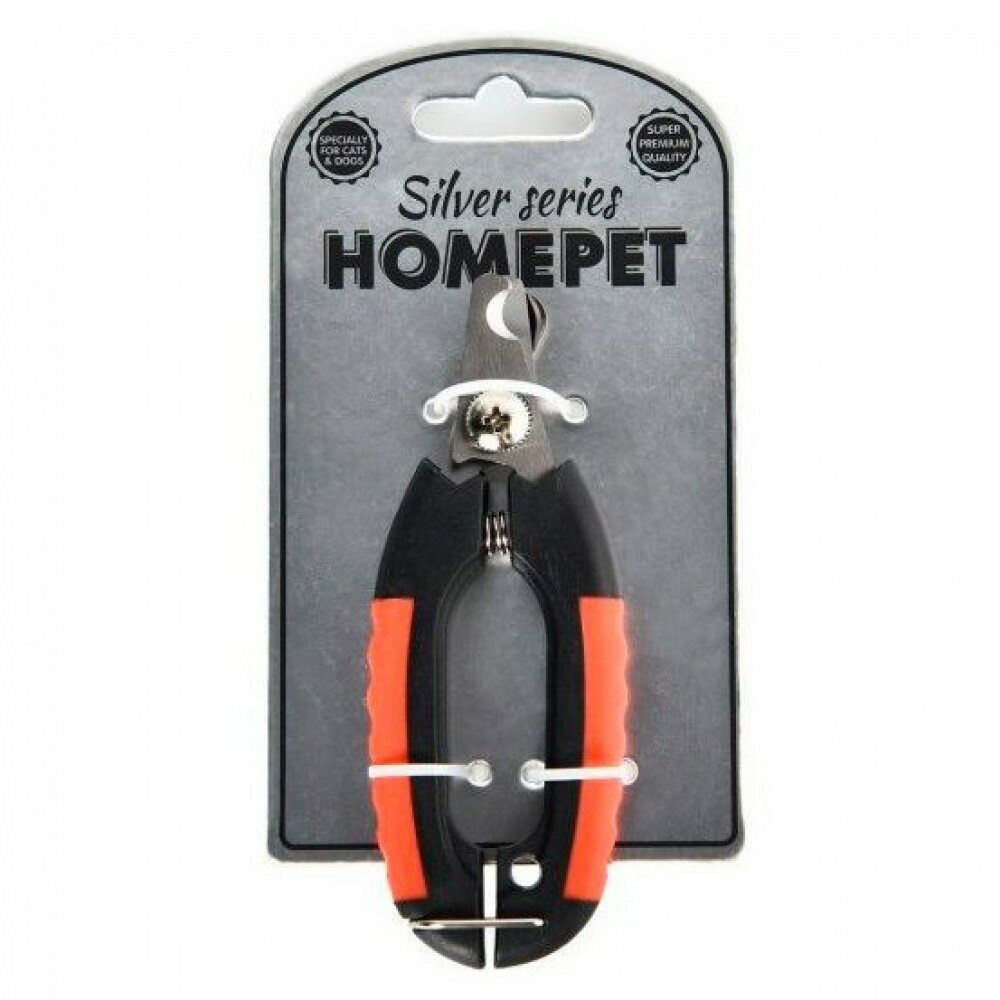 Изображение Когтерез-секатор HOMEPET SILVER SERIES, с фиксатором, размер L, 16 х 4,5 см