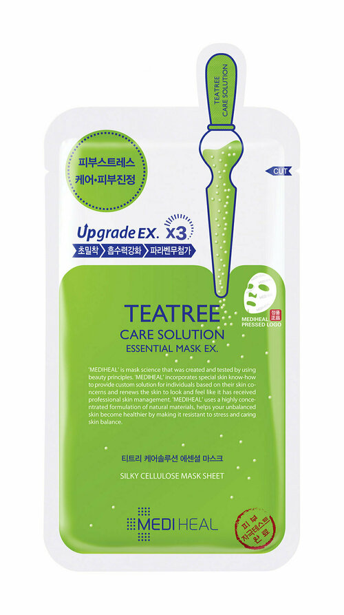 Тканевая успокаивающая маска для лица Mediheal Teatree Care Solution Essential Mask EX