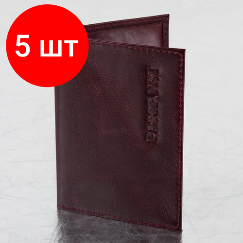 фото Обложка для паспорта brauberg, бордовый