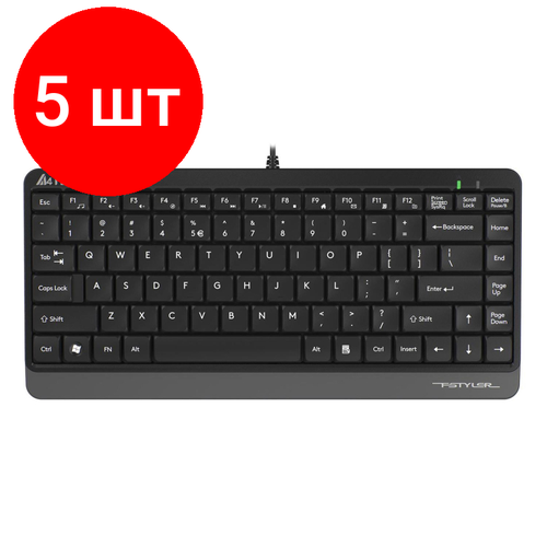 Комплект 5 штук, Клавиатура A4Tech Fstyler FK11 (FK11 USB (GREY)) клавиатура a4tech fstyler fk11 серый