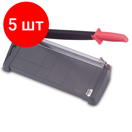 Комплект 5 штук, Резак для бумаги Kw-Trio 13300 A4.7л,306мм, ручн. прижим, сабельный