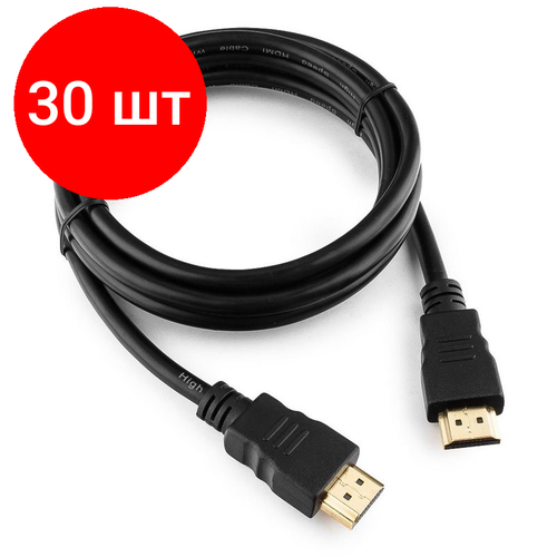 Комплект 30 штук, Кабель HDMI - HDMI, М/М, 1.8 м, v2.0, поз. р, экр, Cablexpert, CC-HDMI4-6 комплект 3 штук кабель hdmi dvi м 19м 1 8 м поз р экр cablexpert чер cc hdmi dvi 6