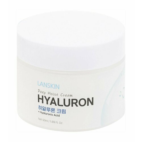 Глубоко увлажняющий крем для лица с гиалуроновой кислотой Lanskin Hyaluron Deep Moist Cream