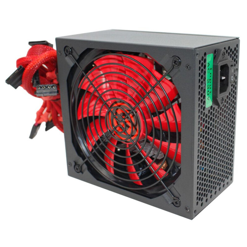 Блок питания Ginzzu 700W (PC700) ATX,14CM(Red) 80+, APFC,20+4p, CPU(4+4)