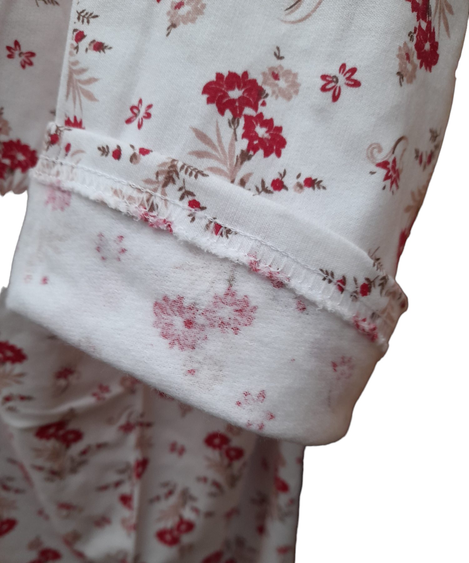 Ночная сорочка женская сейлан с начесом,красный/белый,56-58 размер - фотография № 3