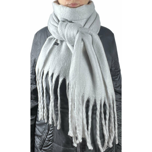 Шарф Cashmere,210х38 см, one size, серый шарф cashmere 210х38 см one size коричневый бежевый