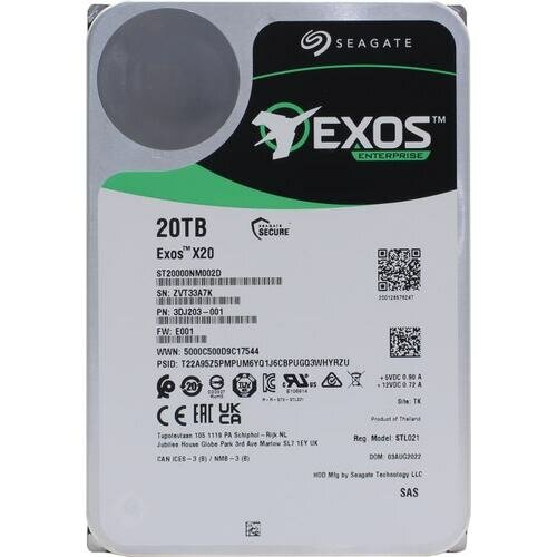 Жесткий диск HDD Seagate 7200RPM 20TB (ST20000NM002D) - фото №4