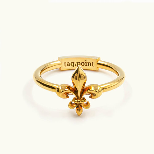 Кольцо обручальное Tag.point, размер 15.5, золотой