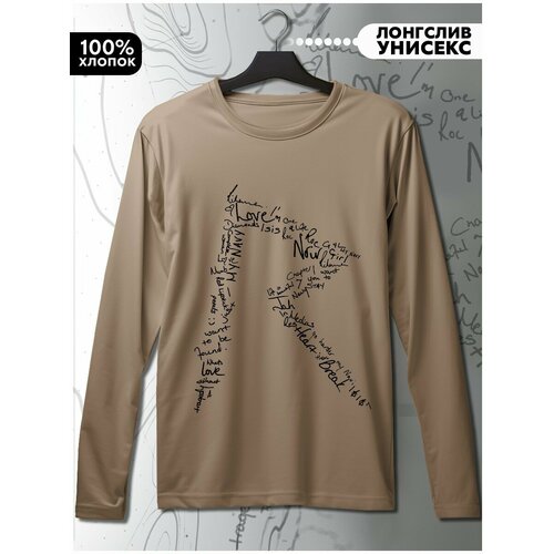фото Лонгслив hypnotica, размер m, бежевый