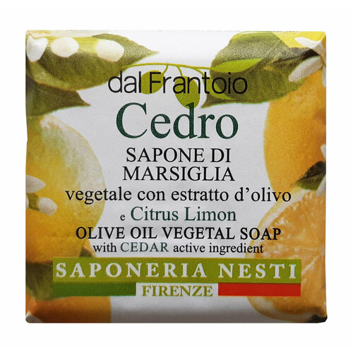 Мыло Nesti Dante Dal Frantoio Cedro Olive Oil Vegetal Soap мыло нести данте nesti dante dal frantoio cedro цедра лимона 100 гр