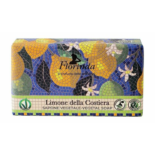 Натуральное растительное мыло с ароматом лимона Florinda Vegetal Soap Limone Della Costiera