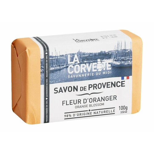 Туалетное мыло с ароматом апельсина La Corvette Savon de Provence Fleur d Oranger la corvette savon de provence fleur d oranger