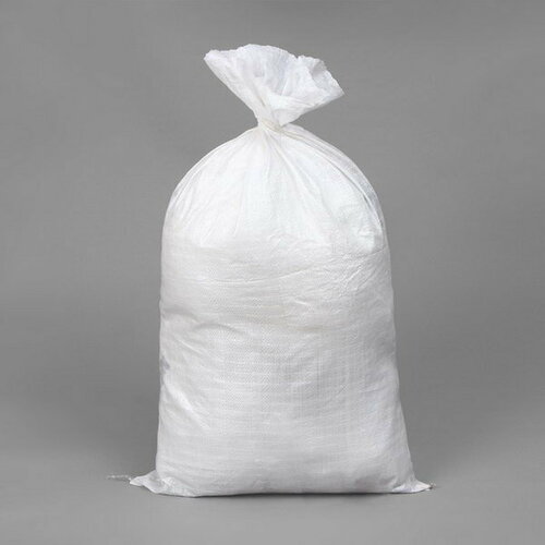 Мешок полипропиленовый, 50 x 90 см, на 50 кг, белый, 10 шт.