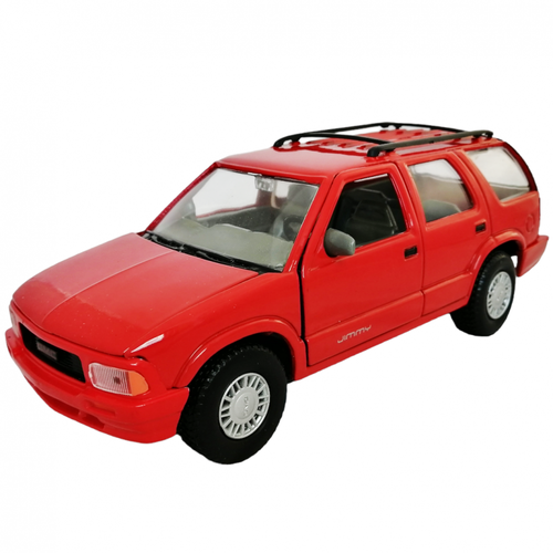 GMC Jimmy масштаб 1:24 коллекционная металлическая модель автомобиля MotorMax 73206 red gmc jimmy 1 24 и на прицепе pontiac firebird 1973 1 24 набор коллекционных металлических машинок motormax 75200