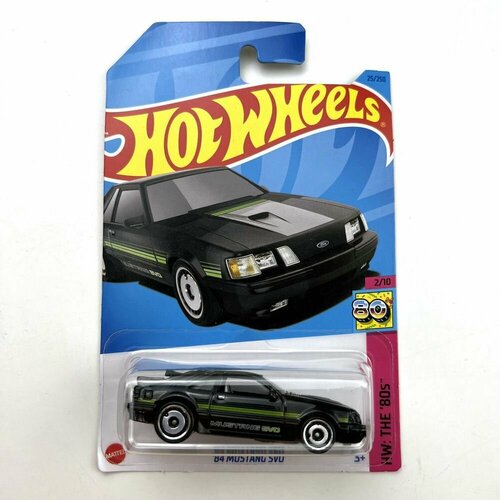 Hot Wheels Машинка базовой коллекции `84MUSTANG SVO черный 5785/HKJ60