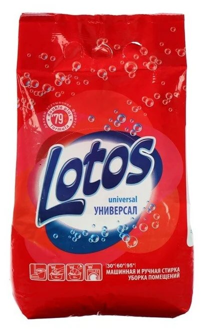 фото Стиральный порошок Lotos, универсальный, 2.4 кг