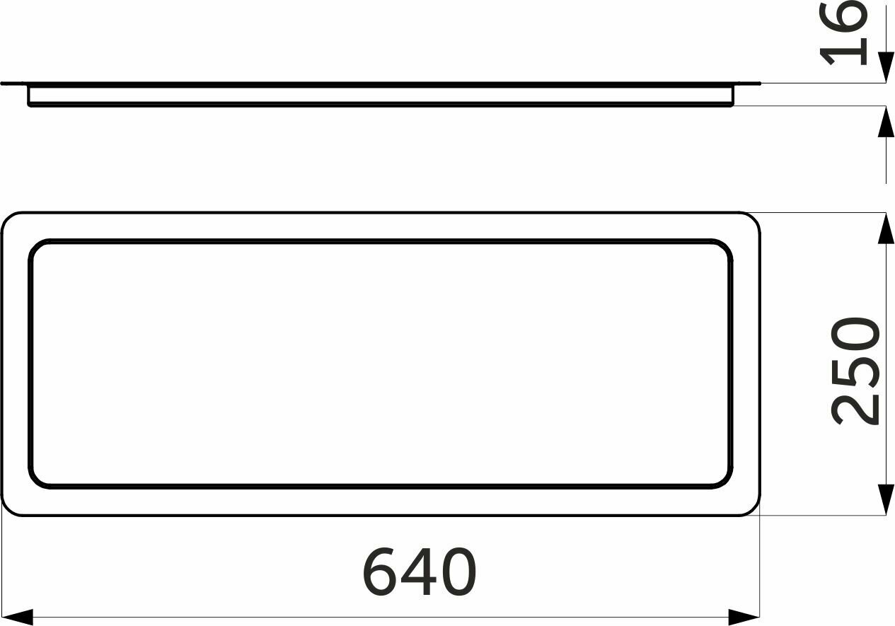 AKS Поддон сушки 700, бесцветный, L-640, AK 10442