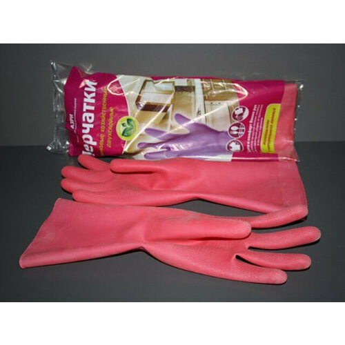 Перчатки латексные хозяйственные р-рM (Армавир) (4607006490802) (азри)