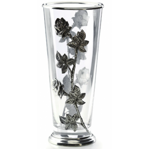 Декоративная ваза с оловянным декором 