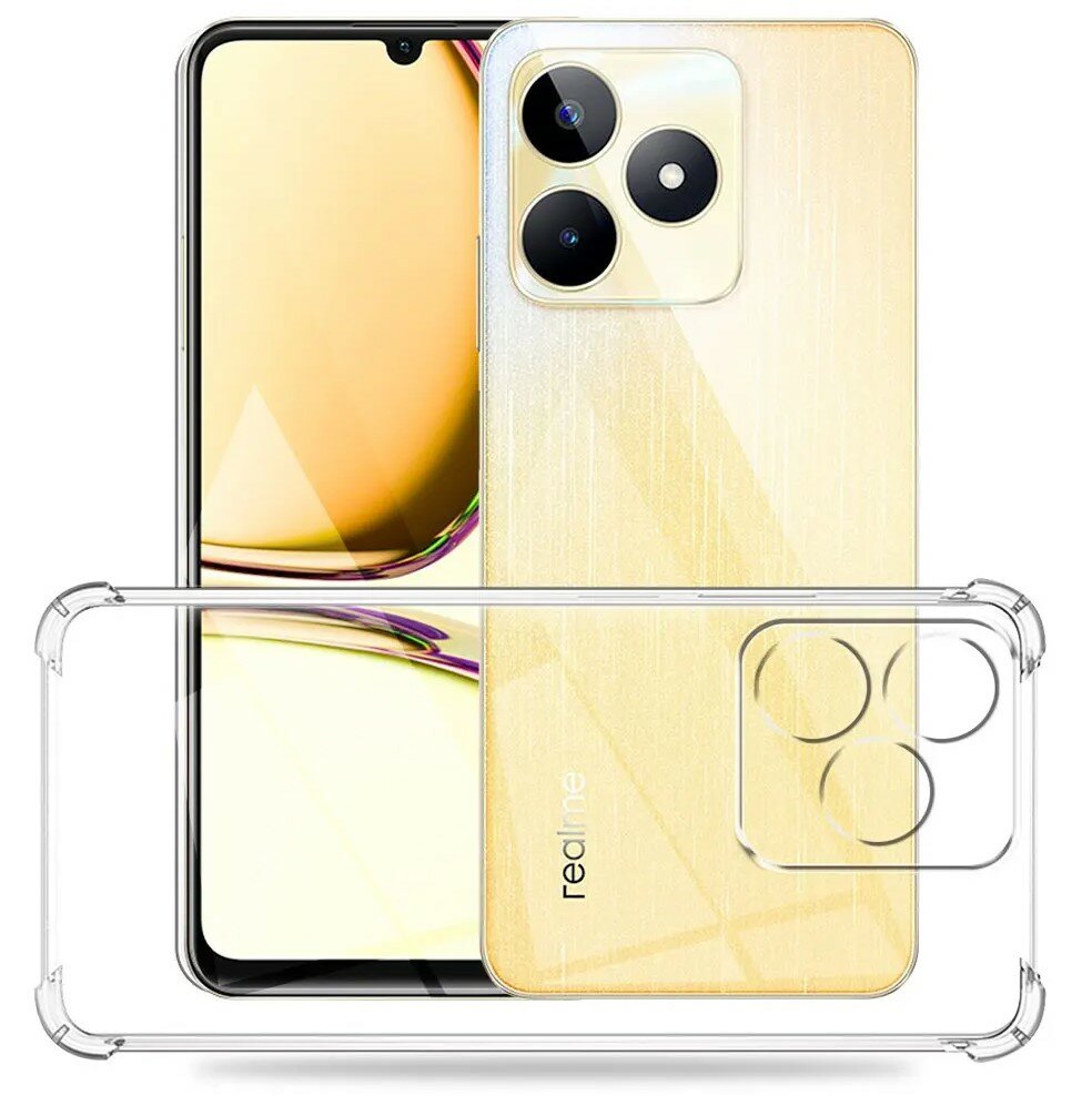 Чехол противоударный c усиленными углами для Realme C53 / Противоударный чехол для Реалми Ц53 с защитой камеры Premium — фото 1