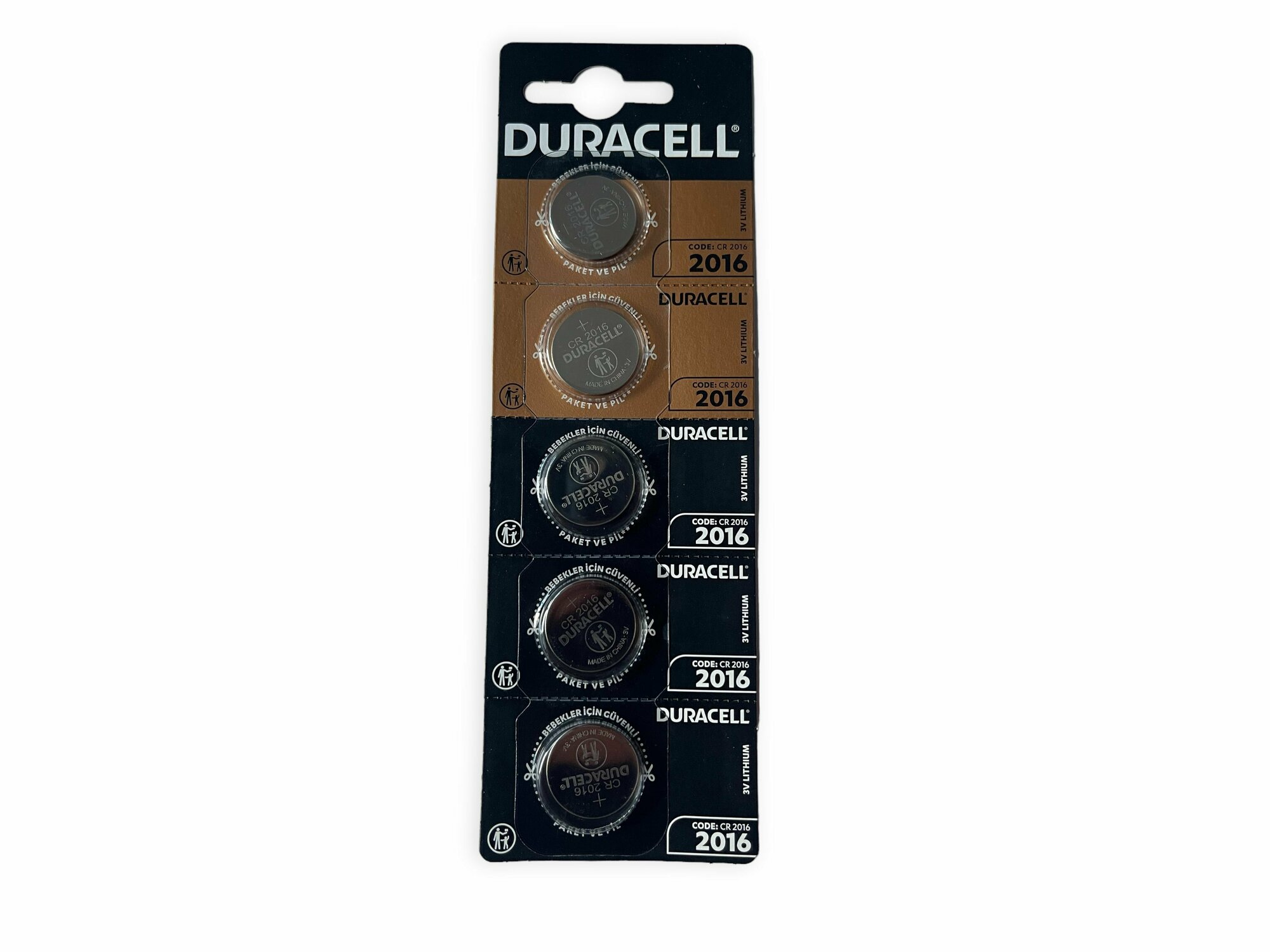 Батарейка Duracell CR2016 BL5 Lithium 3V