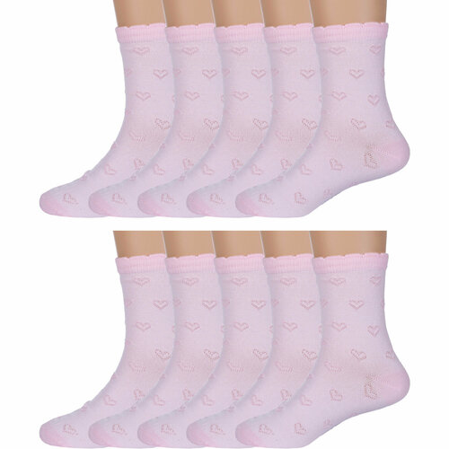 фото Носки rusocks 10 пар, размер 16-18, розовый