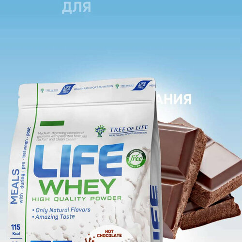 Whey Protein(1800 гр)Tree of Life hot chocolate tree of life life isolate 1800 гр манго