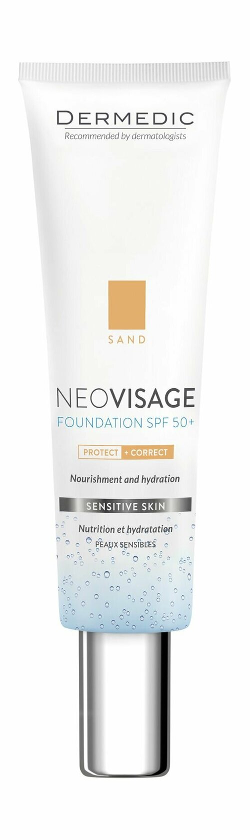 Тонирующий увлажняющий крем-флюид для лица песочный Dermedic NeoVisage Foundation SPF 50+