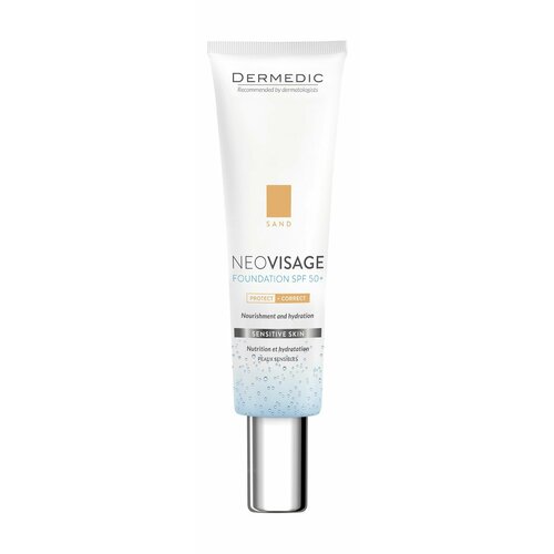 Тонирующий увлажняющий крем-флюид для лица песочный Dermedic NeoVisage Foundation SPF 50+