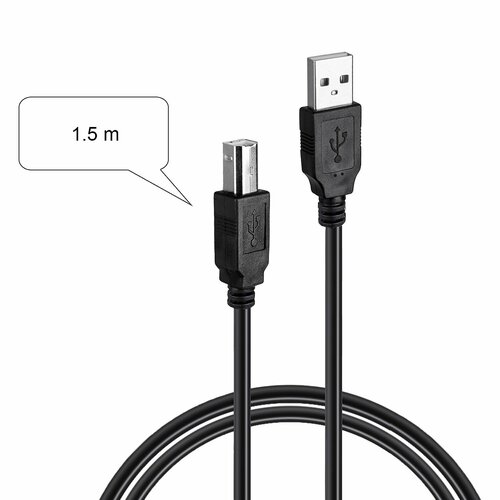 Высокоскоростной кабель USB 2.0 A (AM) - USB B (BM) 1,5 метра, для подключения принтера / сканера / компьютера