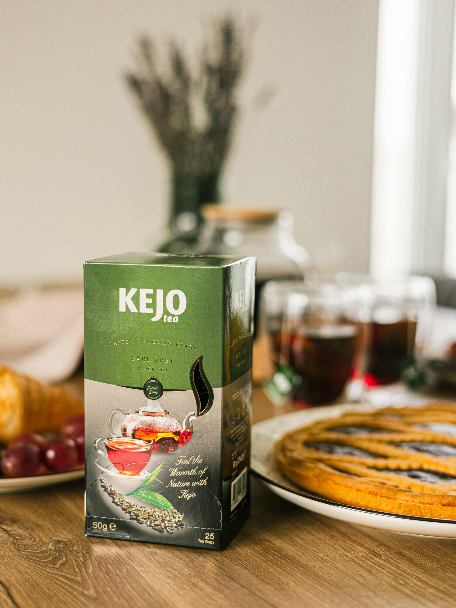 Чай черный KEJOfoods TASTE OF ENGLISH KINGS Earl Grey с ароматом бергамота в пакетиках 25*2гр картон Kejo Tea - фото №8