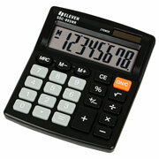 Калькулятор настольный Eleven SDC-805NR, 8 разр, двойное питание, 127×105×21мм, черный