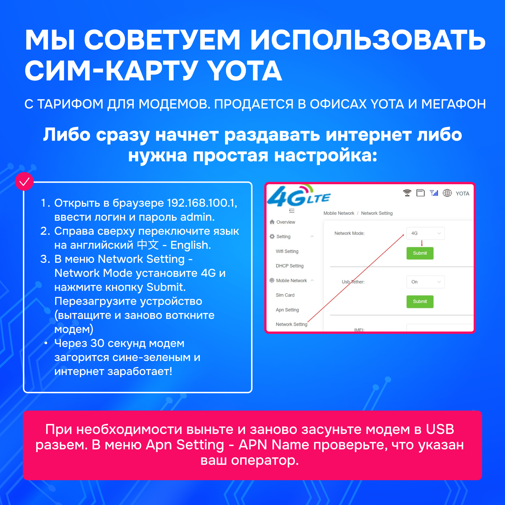 Беспроводной модем 4G LTE USB для раздачи WI-FI роутер, поддержка всех операторов — фото 4