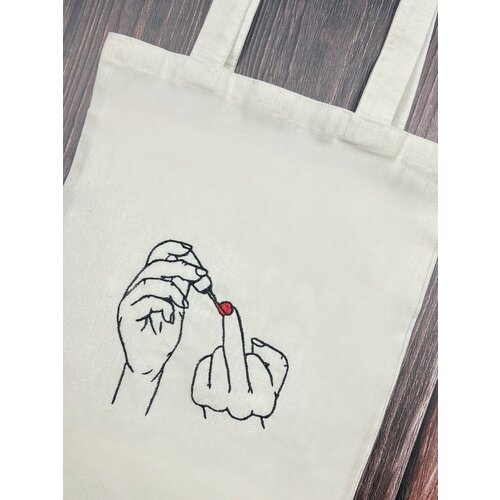 Сумка шоппер , бежевый, черный