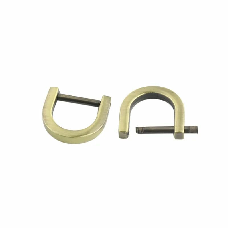 фото Металлические съемные D - образные карабины 2 штуки / 12мм / никель