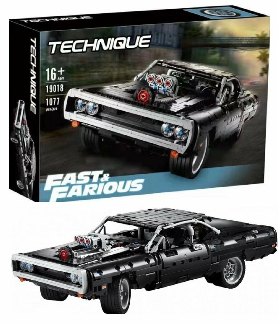 Конструктор Техник Додж Charger Доминика Торетто / Technic Dodge / 1077 деталей