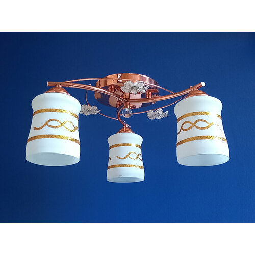 Люстра потолочная LS 849/3 цвет розовое золото