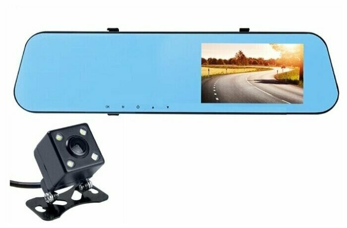 Видеорегистратор Vehicle BlackBOX DVR T605 HD зеркало с двумя камерами BlackBox 1080p