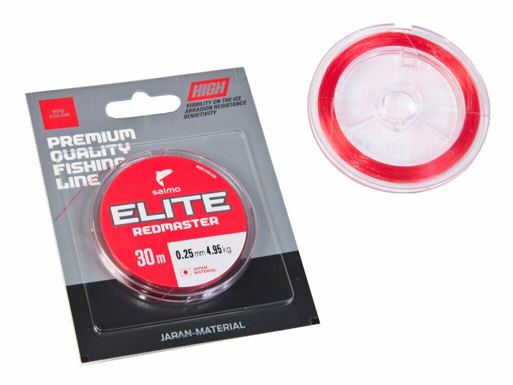 Леска моноф. ELITE REDMASTER 30m 0.25mm 4.95kg "Salmo"