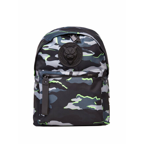 городской рюкзак brauberg boston 228867 серый Рюкзак BACKPACK BOSTON NYLON с принтом милитари PLEIN SPORT