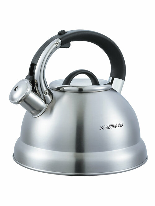 Чайник для плиты со свистком ALBERG AL-3047 3 литра, матовая полировка