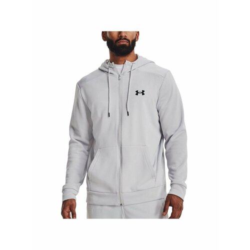 Толстовка спортивная Under Armour, размер L, серый толстовка under armour ua rush fleece fz hoodie мужчины 1366178 410 md