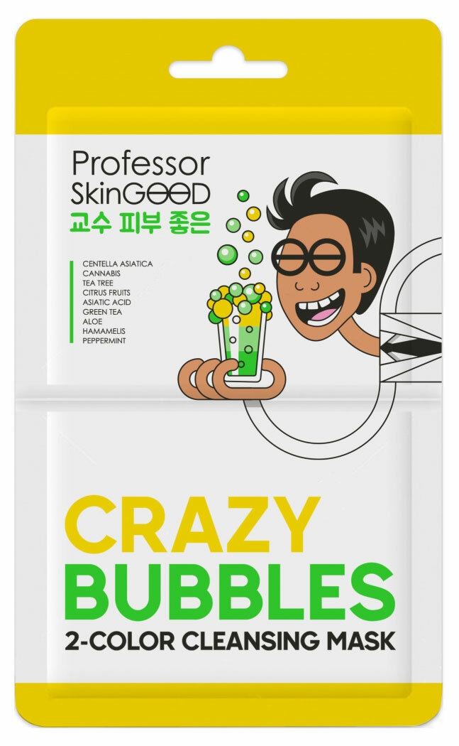 Mаска для лица Professor SkinGOOD Crazy Bubbles 2 Color Cleansing Mask пузырьковая 20 г - фото №8