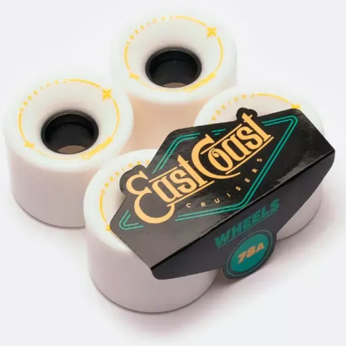 Комплект колес для круизера, лонгборда Eastcoast Shelby White 78A, 65 мм